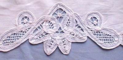 Battenburg Lace Christmas Tree Skirt - Monogram or Name - Image 2